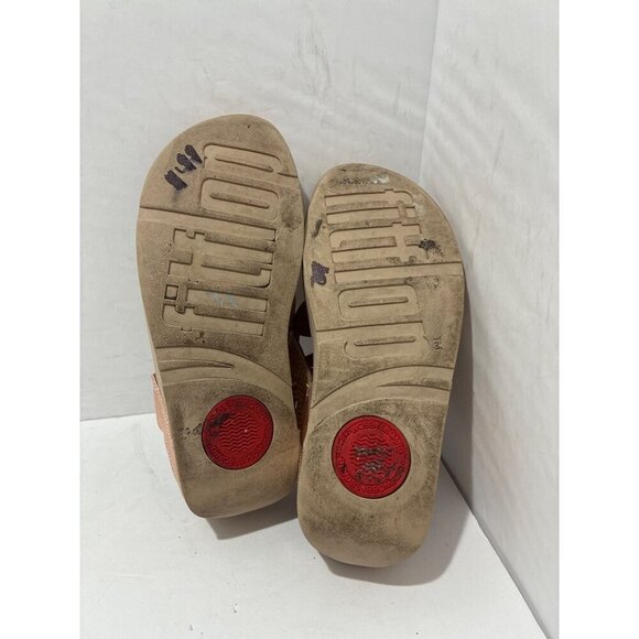 FitFlop Sandals Women’s Elora Crystal Toe-Thong Gold sparkling size 6 slip on - Picture 5 of 7